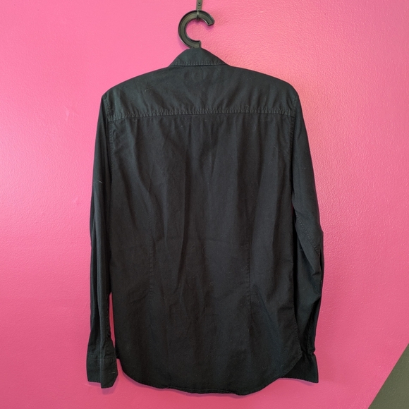 Men's G by Guess Black Button Up Shirt Slim Fit Medium - Picture 3 of 4